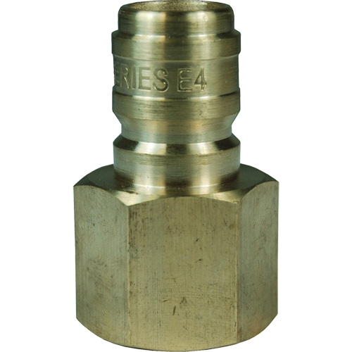 Bouchon d'interconnecteur &agrave; passage direct DQC de s&eacute;rie E, Laiton, 3/4", NPTF femelle, 1700 PSI Absolute Business Supply