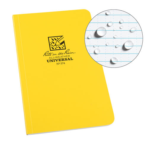 Livre reli&eacute; Field-Flex, Couverture souple, Jaune, 128 Pages, 4-5/8" , 7-1/4"  Absolute Business Supply