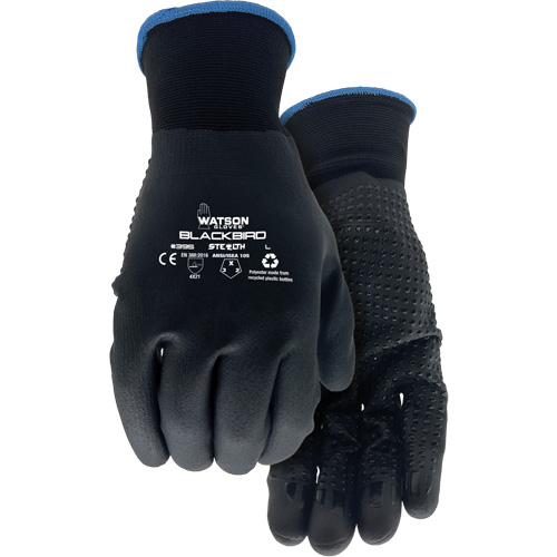 Gants enduits Stealth Blackbird, T-Grand, R&ecirc;vetement Nitrile micromousse, Calibre 15, Enveloppe en Polyester Absolute Business Supply