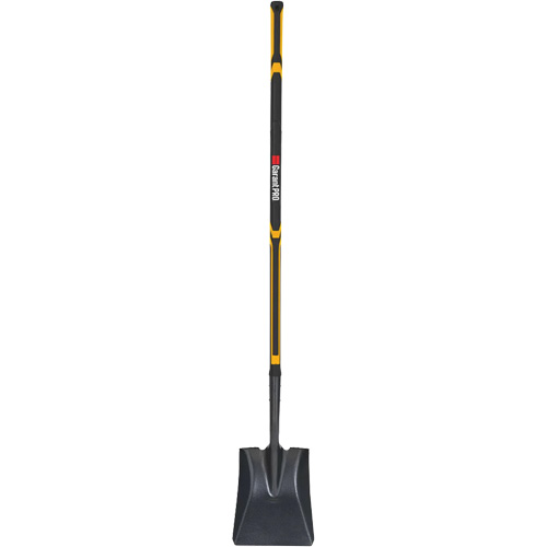 Pro Square Point Shovel, Fibreglass, Tempered Steel Blade, Straight Handle, 48" Long Absolute Business Supply