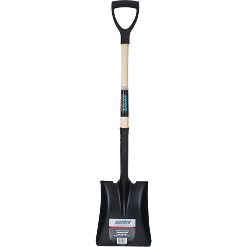 Square Point Shovel, Hardwood, Tempered Steel Blade, D-Grip Handle, 29" Long Absolute Business Supply
