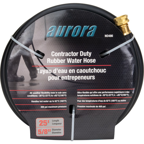 Tuyau en caoutchouc de calibre entrepreneur, Caoutchouc, 5/8" dia x 25' Absolute Business Supply