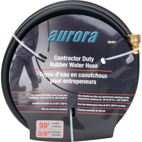 Contractor Duty Rubber Hose, Rubber, 5/8" dia. x 50' Absolute Business Supply