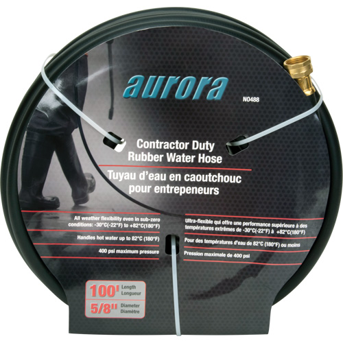 Contractor Duty Rubber Hose, Rubber, 5/8" dia. x 100' Absolute Business Supply