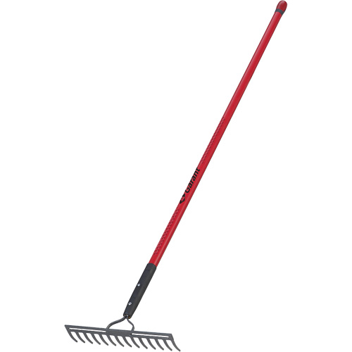 Level Rake, Fibreglass Handle, 14" W, Forged Steel Blade, 14 Tines Absolute Business Supply