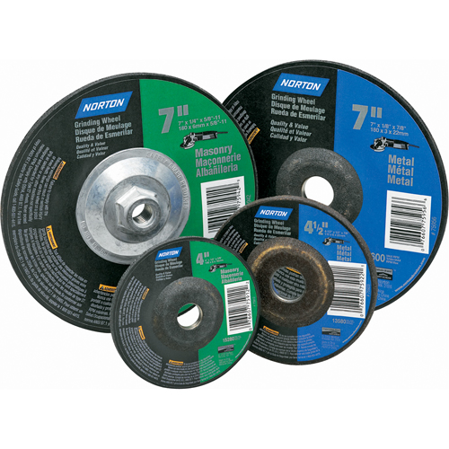 Gemini&reg; Depressed Centre Grinding Wheels, 4" x 1/4", 5/8" Arbor, Aluminum Oxide, Type 27 Absolute Business Supply