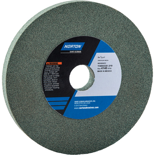 Meules pour rectifieuses d'&eacute;tabli - Meules Gemini, 6" x 1/2", Arbre de 1" Absolute Business Supply