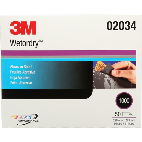 Feuille abrasive Imperiale, 9" x 11", Grain 1000, Carbure de silicium Absolute Business Supply