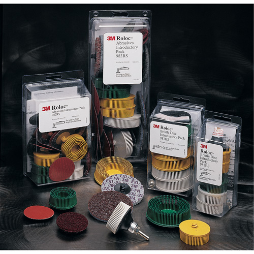 Scotch-Brite Roloc Bristle Disc Kit, Ceramic, 50, 80, 120 Grit, 2" Dia. Absolute Business Supply