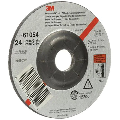 Depressed Centre Grinding Wheel, 5" x 27, Aluminum Oxide Absolute Business Supply