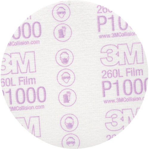 Disque de finition en pellicule Hookit, dia 5", Grain P1000, Oxyde d'aluminium Absolute Business Supply