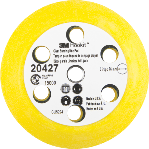 Hookit Clean Sanding Disc Pad Kit, 3" Dia. Absolute Business Supply