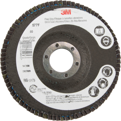 Disques &agrave; lamelles 577F, 4-1/2" x 7/8", Type 29, Grain 60, Zirconium Absolute Business Supply
