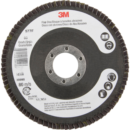 Disques &agrave; lamelles 577F, 4-1/2" x 7/8", Type 29, Grain 80, Zirconium Absolute Business Supply