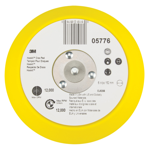 Hookit Disc Pad, 6" Dia. Absolute Business Supply