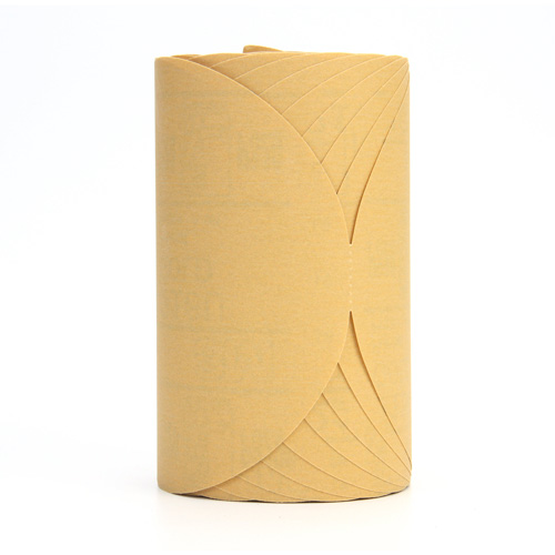 Rouleau de disques abrasifs dor&eacute;s en papier Stikit 216U, 6" dia., Grain P320, Oxyde d'aluminium Absolute Business Supply