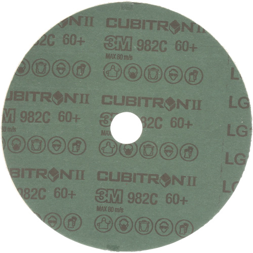 Cubitron II Fibre Discs - 982C, Ceramic Grain, 60+, 7" Dia x 7/8" Arbor Absolute Business Supply