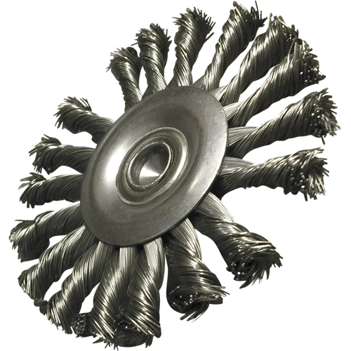 Brosses mont&eacute;es &agrave; fils nou&eacute;s circulaires, 3-1/2" dia., dia. Des fils 0,014", Tige 1/4" Absolute Business Supply