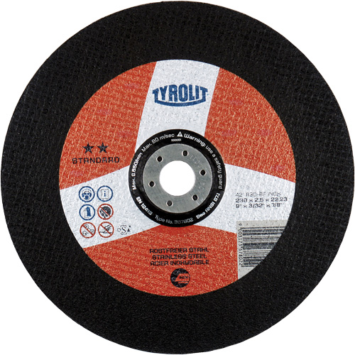 Premium INOX Cutting Disc, 6" x 5/64", 7/8" Arbor, Type 27, Aluminum Oxide, 10200 RPM Absolute Business Supply