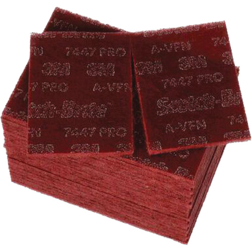 Tampons manuels Scotch-Brite 7447, Oxyde d'aluminium, 9" x 6", Grain Tr&egrave;s fin Absolute Business Supply