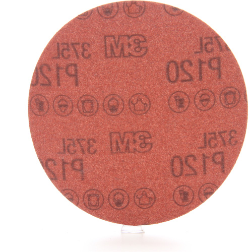 3M 375L Sanding Disc - 5", 5" Dia., P120 Grit, Aluminum Oxide Absolute Business Supply