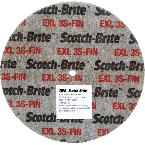 Scotch-Brite EXL Unitized Wheel, 5" x 1/4", 1/4" Arbor, Fine Grit, Silicon Carbide Absolute Business Supply