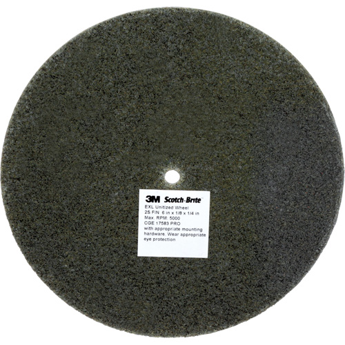 Scotch-Brite EXL Unitized Wheel, 6" x 1/8", 1/4" Arbor, Fine Grit, Silicon Carbide Absolute Business Supply