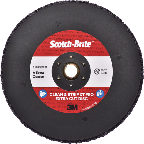 Disque extra coupe  Clean and Strip  XT Pro Scotch-Brite, 7" dia., Grain Extra grossier, Oxyde d'aluminium Absolute Business Supply