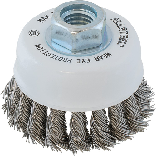 ALLSTEEL Wire Brush, 3" Dia. x 5/8"-11 Arbor Absolute Business Supply