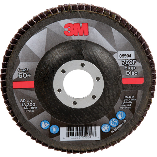 769F Quick Change Flap Disc, 4-1/2" x 7/8", Type 27, 60+ Grit, Ceramic Absolute Business Supply