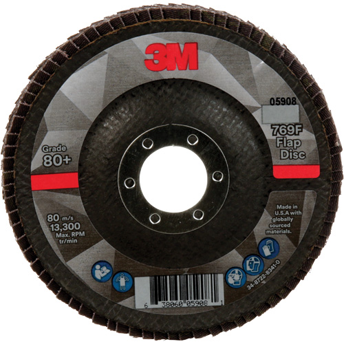 Disque &agrave; lamelles &agrave; changement rapide 769F, 4-1/2" x 7/8", Type 29, Grain 80+, C&eacute;ramique Absolute Business Supply