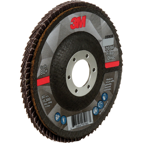 Disque &agrave; lamelles &agrave; changement rapide 769F, 4-1/2" x 7/8", Type 29, Grain 80+, C&eacute;ramique Absolute Business Supply