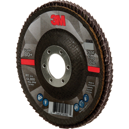 Disque &agrave; lamelles &agrave; changement rapide 769F, 4-1/2" x 7/8", Type 29, Grain 80+, C&eacute;ramique Absolute Business Supply