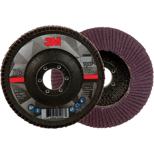 Disque &agrave; lamelles &agrave; changement rapide 769F, 4-1/2" x 7/8", Type 29, Grain 80+, C&eacute;ramique Absolute Business Supply