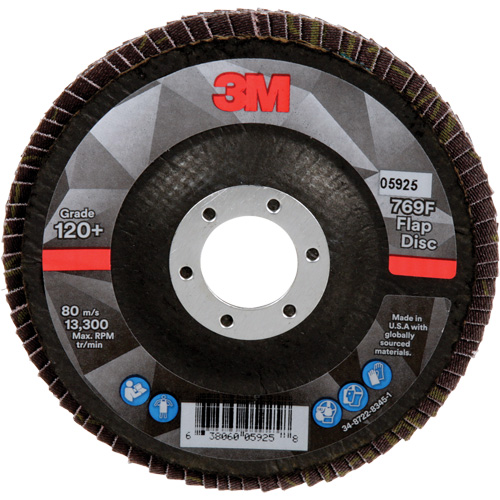 769F Quick Change Flap Disc, 4-1/2" x 7/8", Type 29, 120+ Grit, Ceramic Absolute Business Supply