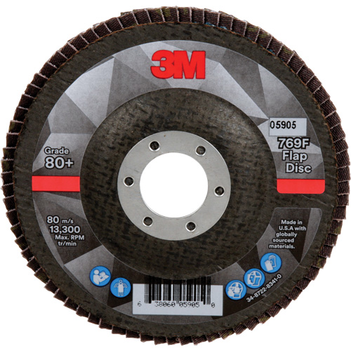769F Quick Change Flap Disc, 4-1/2" x 7/8", Type 27, 80+ Grit, Ceramic Absolute Business Supply