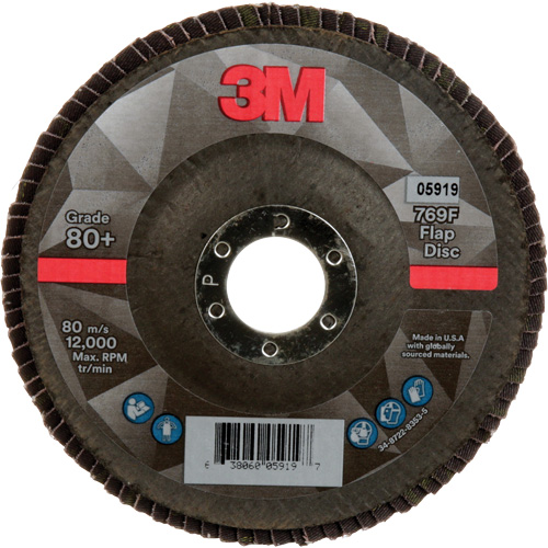 769F Quick Change Flap Disc, 5" x 7/8", Type 27, 80+ Grit, Ceramic Absolute Business Supply