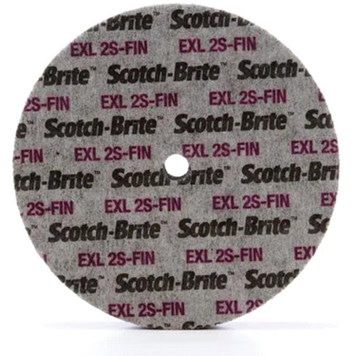 Scotch-Brite EXL Unitized Wheel, 6" x 1/4", 1/4" Arbor, Fine Grit, Silicon Carbide Absolute Business Supply