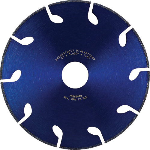 Meule &agrave; tronçonner Dialast RightCut, 5" x 0,05", Arbre de 7/8", Type 01/41, Losange, 12225 Tr/min Absolute Business Supply