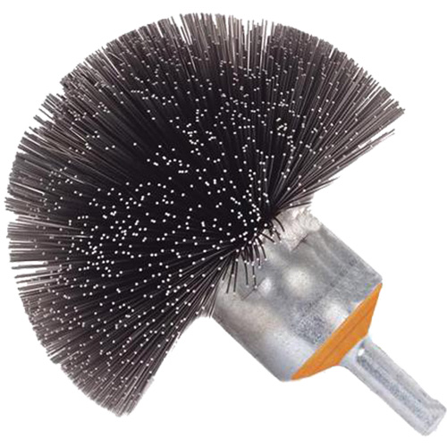 Brosse sph&eacute;rique mont&eacute;e &agrave; fils cr&ecirc;p&eacute;s, 1-1/2", Fils 0,008", Tige 1/4" Absolute Business Supply