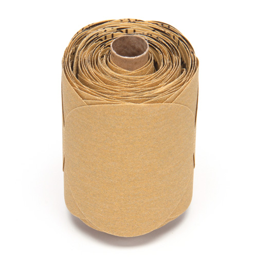 Rouleau de disques dor&eacute;s 216U Stikit, Oxyde d'aluminium, 5" la x 52' lo, Grain P100 Absolute Business Supply