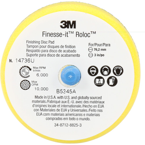 Finesse-it Roloc Finishing Disc Pad, 3" Dia. Absolute Business Supply