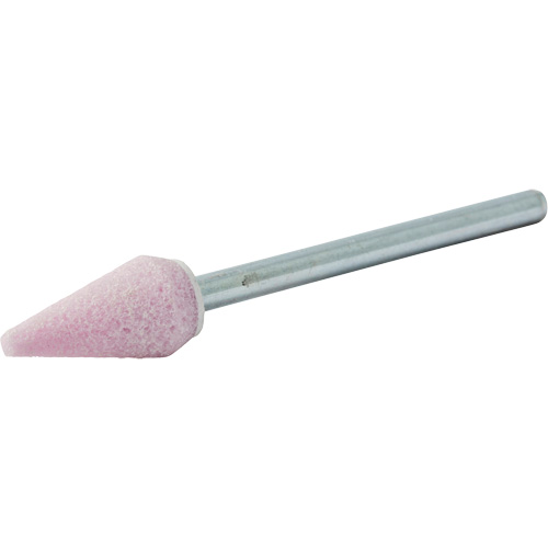 Vitrified Bond Mounted Point, B53, Aluminum Oxide, 5/16" Dia., 5/8" L, 80 Grit Absolute Business Supply