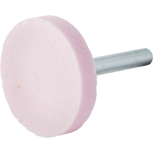 Vitrified Bond Mounted Point, W235, Aluminum Oxide, 1-1/2" Dia., 1/4" L, 80 Grit Absolute Business Supply
