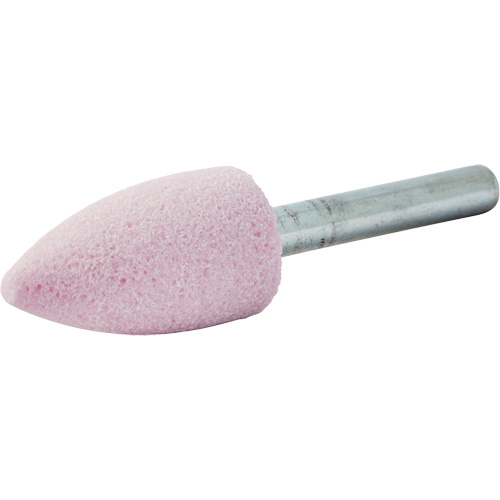 Vitrified Bond Mounted Point, A12, Aluminum Oxide, 11/16" Dia., 1-1/4" L, 80 Grit Absolute Business Supply