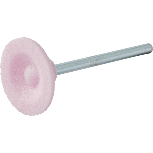 Vitrified Bond Mounted Point, B81, Aluminum Oxide, 3/4" Dia., 3/16" L, 80 Grit Absolute Business Supply