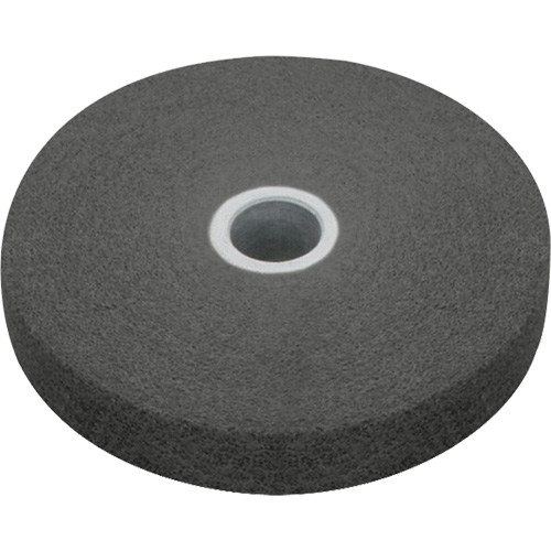 Meule homog&egrave;ne EXL Scotch-Brite, 4" x 1/4", Arbre de 1/4", Grain de Fin, Carbure de silicium Absolute Business Supply