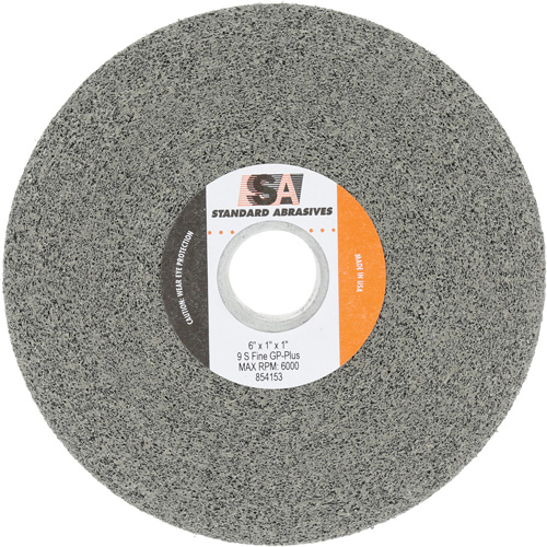 Meule &agrave; usage g&eacute;n&eacute;ral Standard Abrasives, 6" x 1", Arbre de 1", Carbure de silicium Absolute Business Supply