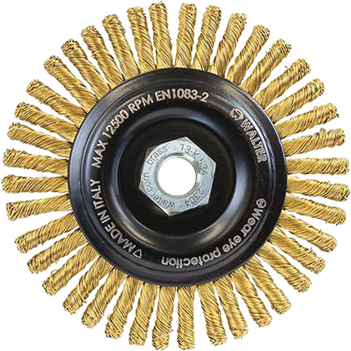 Spark-Free Brass Wire Wheel, 5" Dia. x 5/8"-11 Arbor Absolute Business Supply