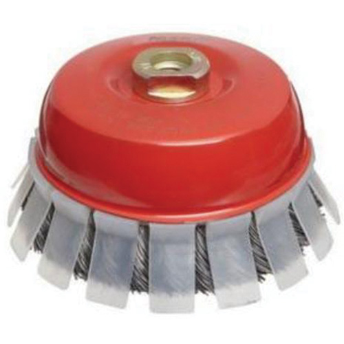 Brosse-boisseau &agrave; fils nou&eacute;s avec protecteur, 2-3/4" dia. x 5/8"-11 arbre Absolute Business Supply